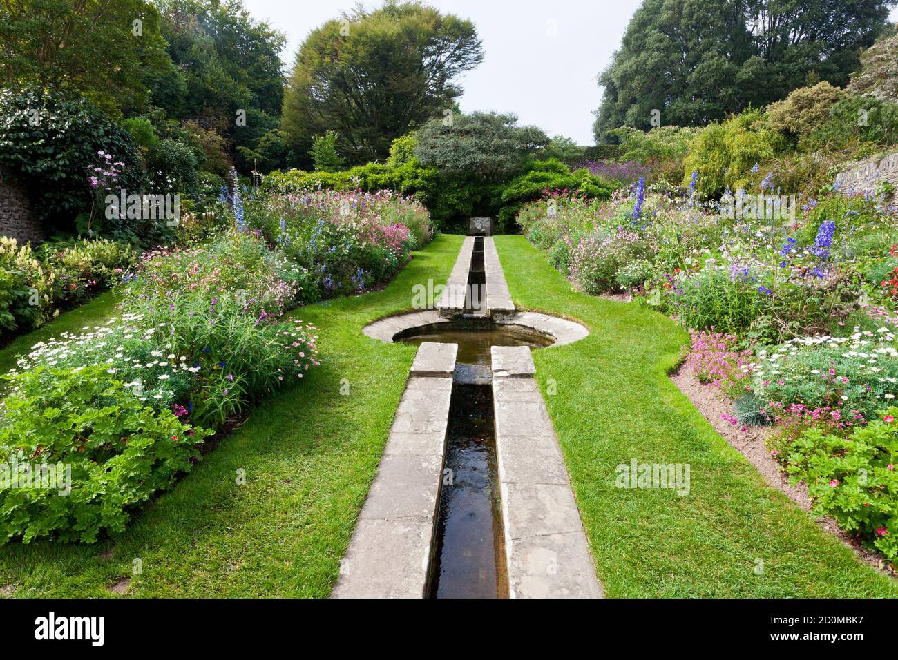 Herbaceous borders, the Rill Garden, Coleton Fishacre House, an Arts