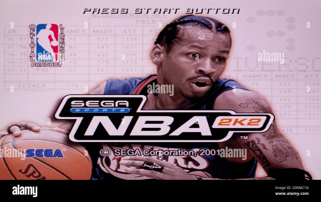 NBA 2K2 - Sony Playstation 2 PS2 - Editorial use only Stock Photo