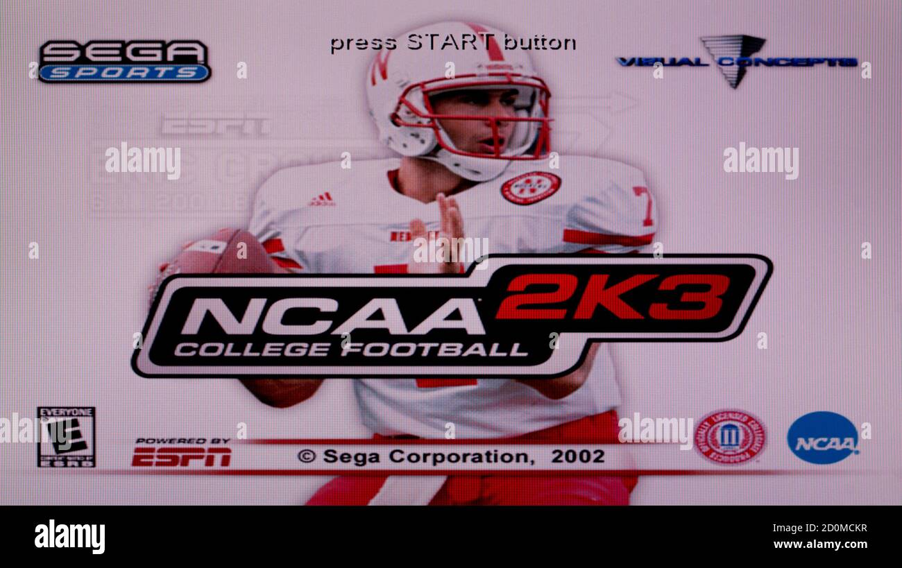 NCAA College Football 2K3 - Sony Playstation 2 PS2 - Editorial use only Stock Photo