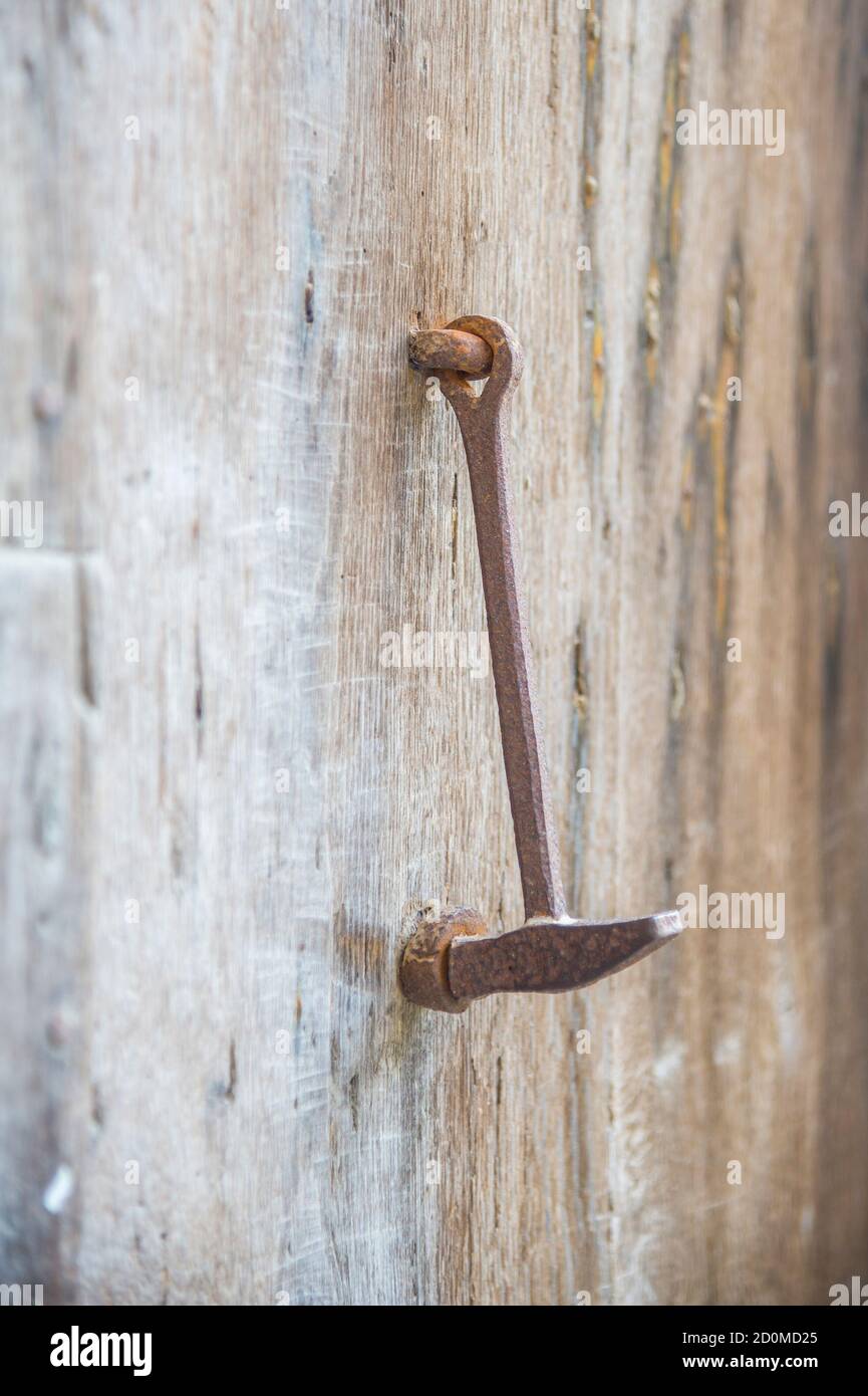 Door knocker as a hammer Stock Photo Alamy