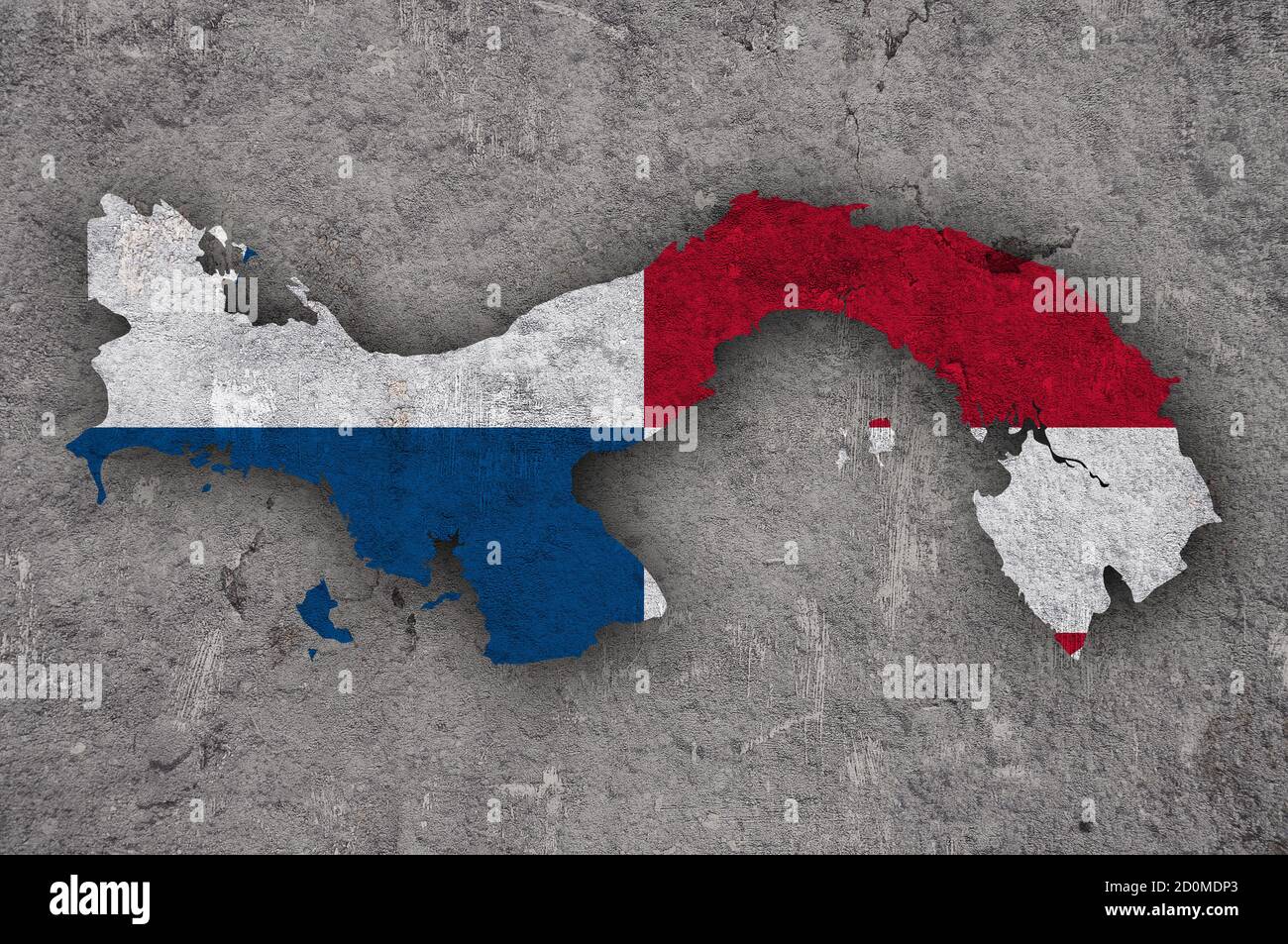 Map and flag of Panama on weathered concrete Stock Photo - Alamy