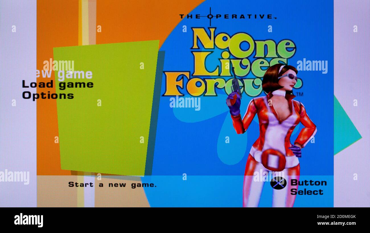 The Operative - Noone Lives Forever - Sony Playstation 2 PS2 - Editorial use only Stock Photo