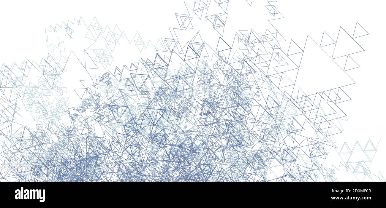 Abstract geometric background. Many chaotic thin gray triangles. Minimal subtle vector graphic pattern Stock Vector