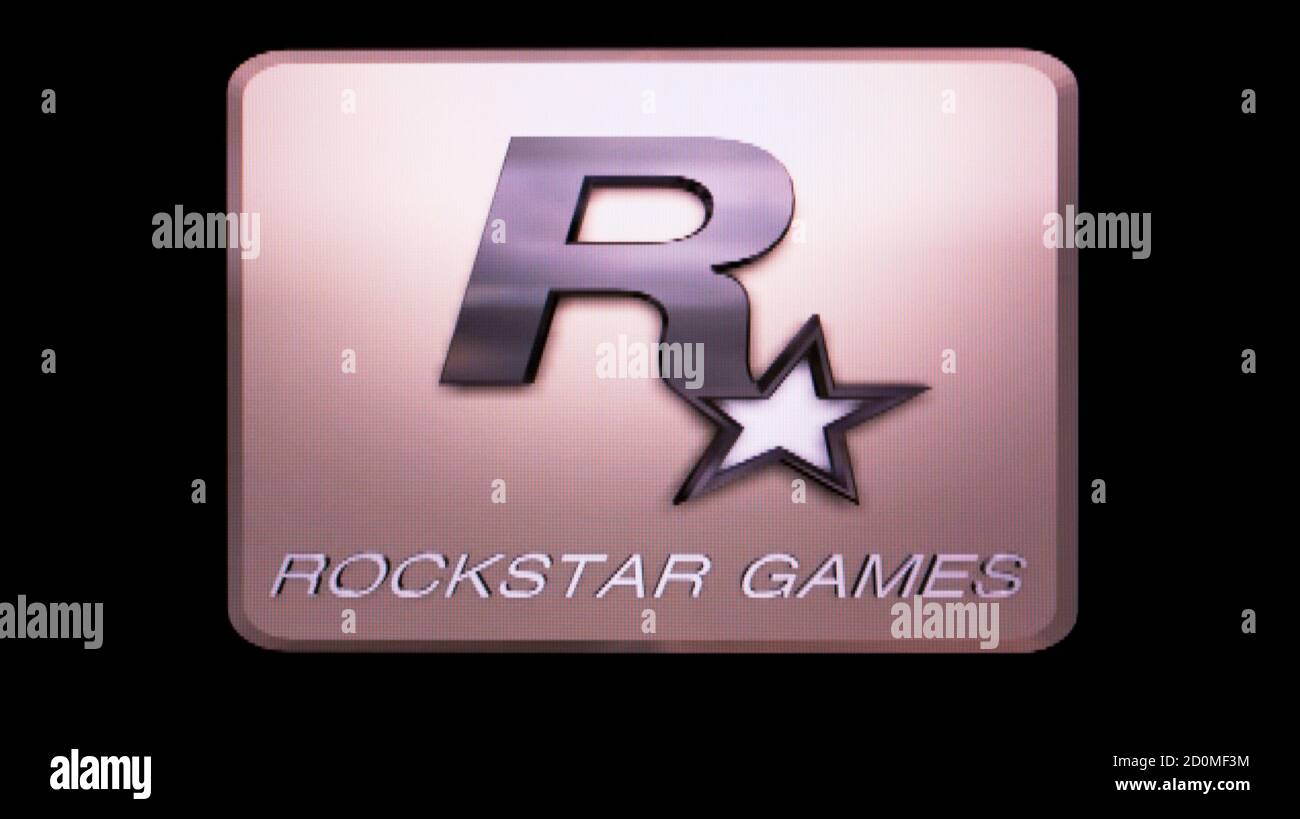 Rockstar Games Developer Logo - Sony Playstation 2 PS2 - Editorial use only  Stock Photo - Alamy