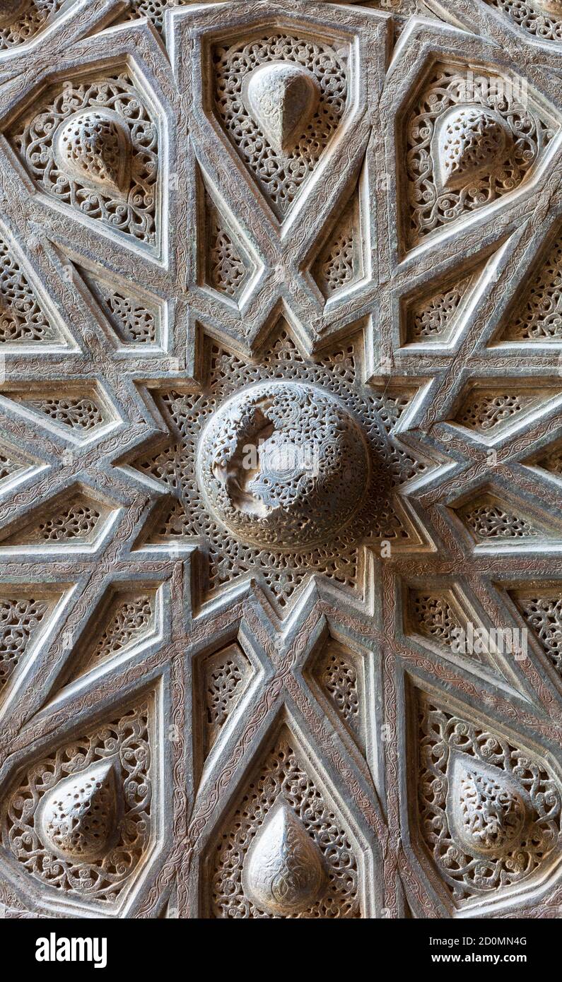 detail of metal revetted door, Khanqah of Baybars alJashinkir, Cairo