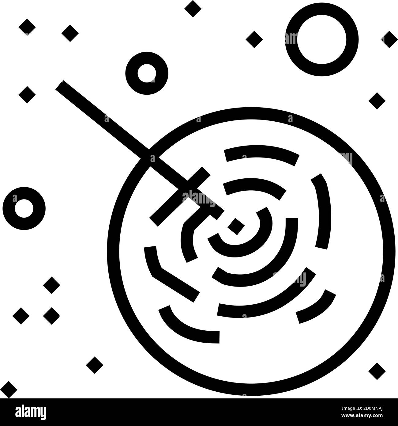 asteroid falling on planet line icon vector illustration Stock Vector ...