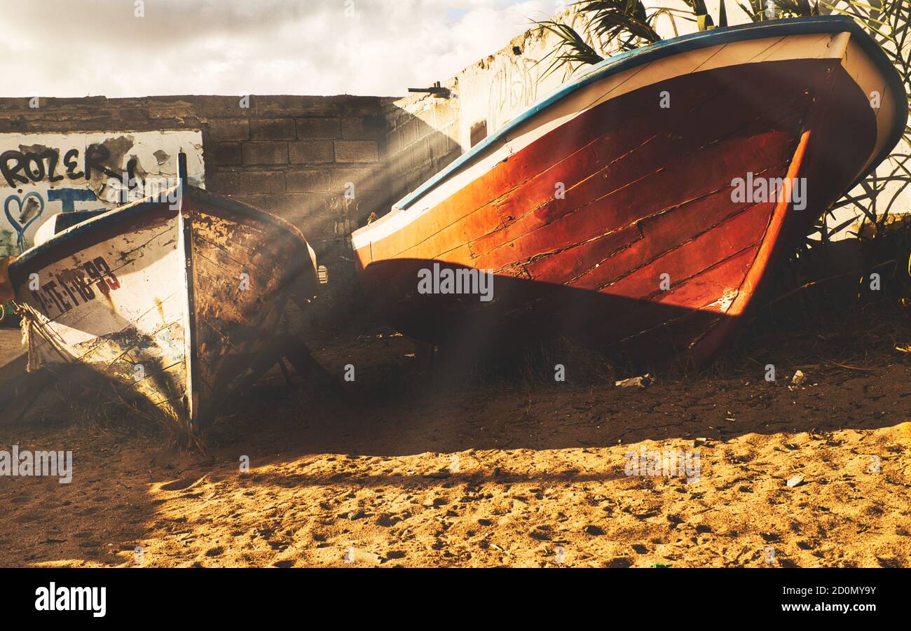 Barcas abandonadas Stock Photo