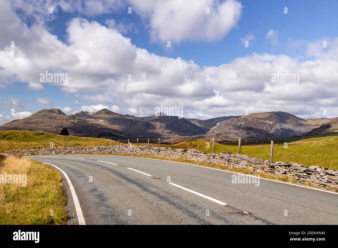 View of Snowdonia near Blaenau Ffestiniog Stock Photo