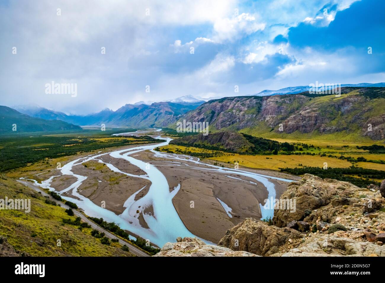 A beautiful valley in Patagonia. Stock Photo