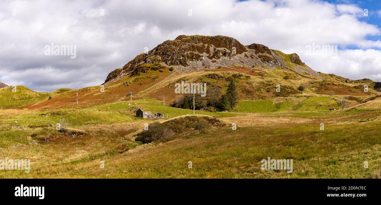 Panoramic view at Ffestiniog, Gwynedd, North Wales Stock Photo
