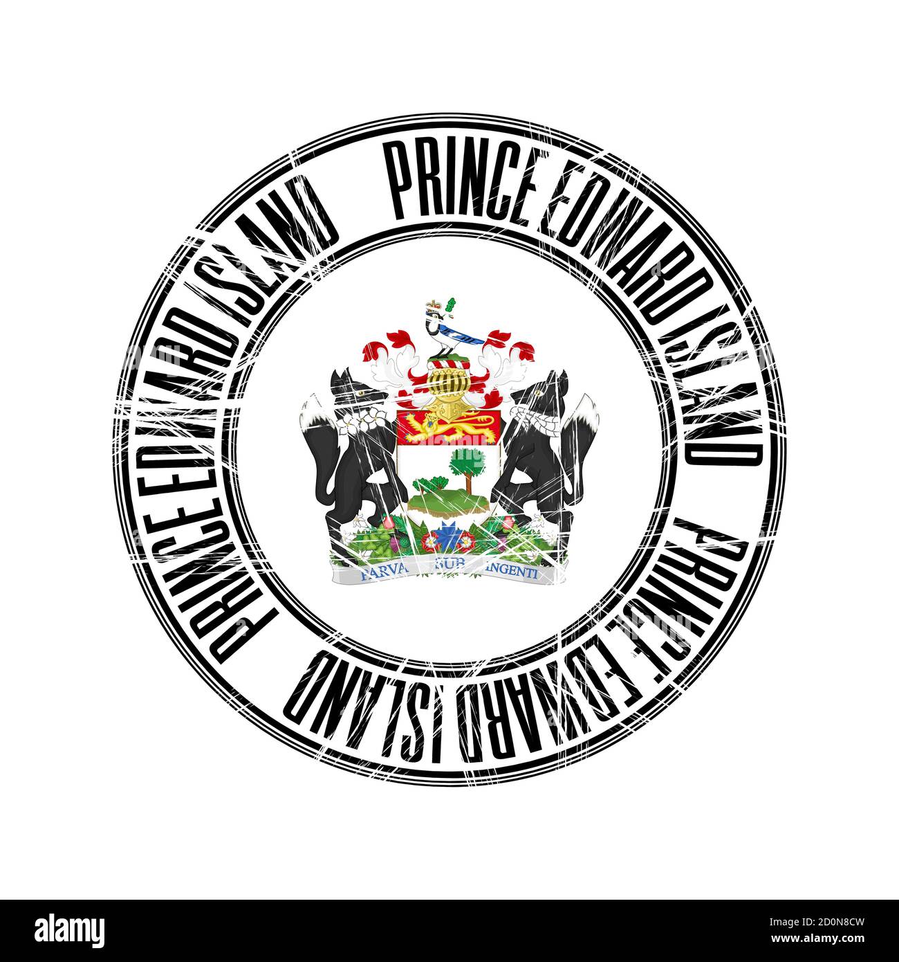 Prince Edward Island province, Canada. Vector postal rubber stamp over white background Stock Prince Edward Island province, Canada. Vector postal rubber stamp over white background Stock