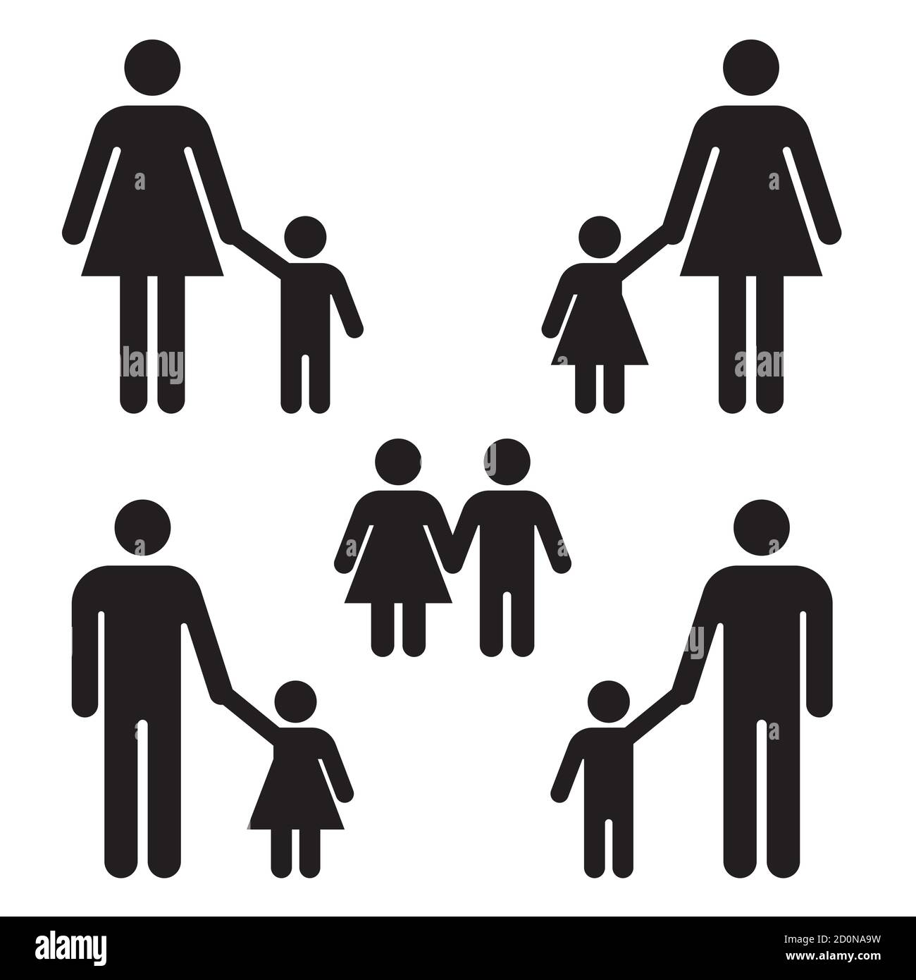 family icon set Stock Vector Image & Art - Alamy
