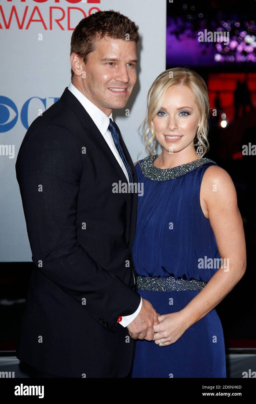 David boreanaz with wife jaime bergman hi-res stock photography and ...