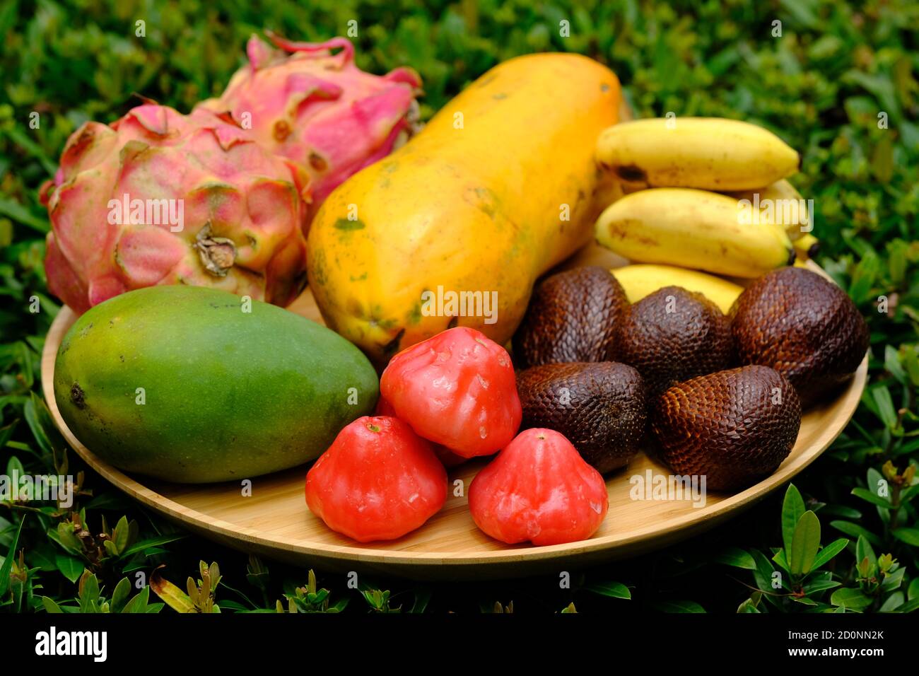 Indonesia Batam Indonesian tropical fruits Papaya Plum Mango Salak (Snake fruit