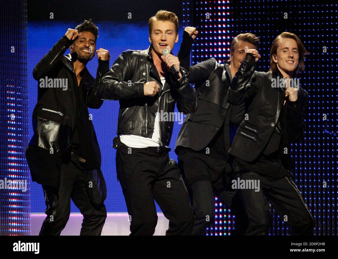 Alexey Vorobyov of Russia performs his song 'Get You' during the Eurovision  Song Contest final in Duesseldorf May 14, 2011. REUTERS/Wolfgang Rattay  (GERMANY - Tags: ENTERTAINMENT Stock Photo - Alamy