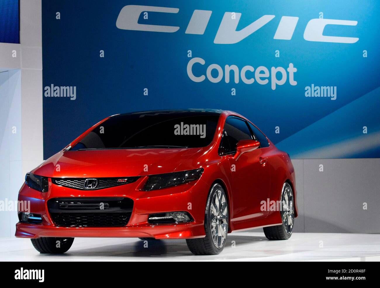American Honda Motors introduces its new Honda Civic concept vehicle during  press preview day at Cobo Center of the North American International Auto  show in Detroit, Michigan January 10, 2011. REUTERS/Rebecca Cook (