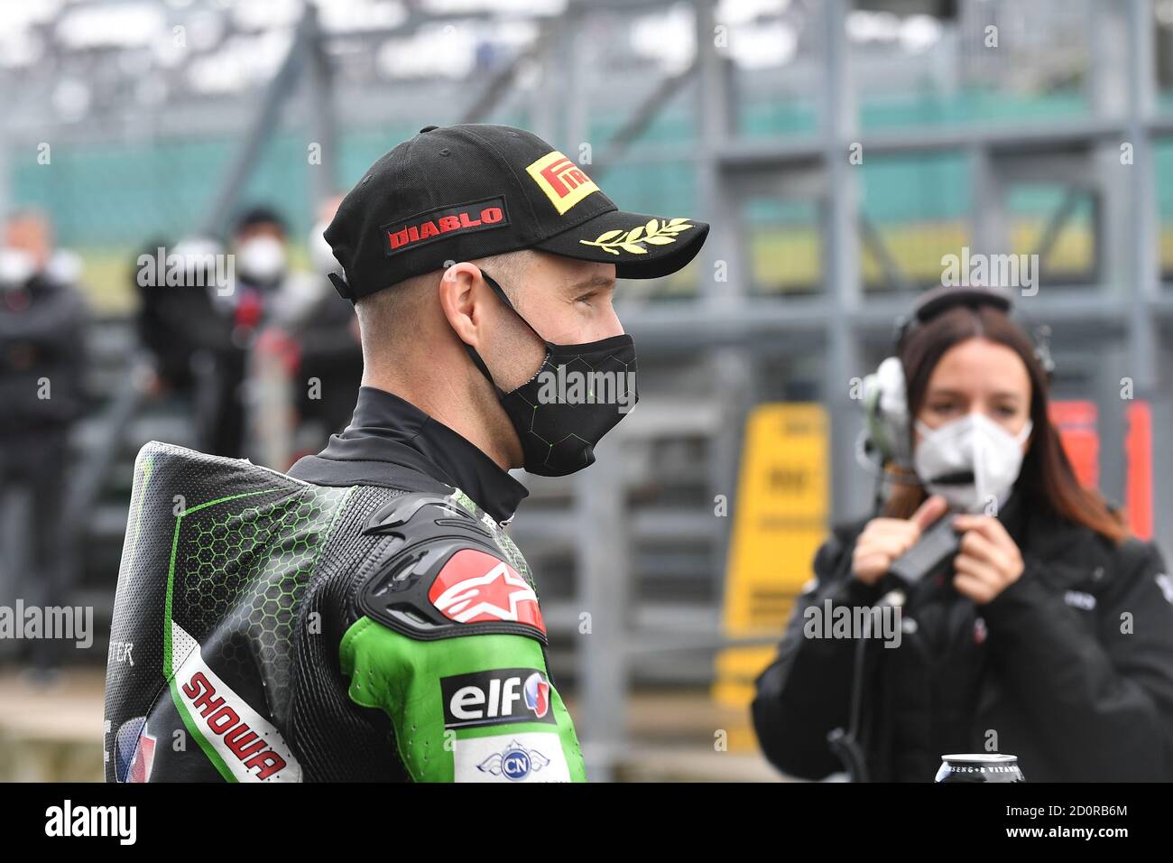 Tissot Superpole  N° 1 Jonathan Rea    Kawasaki ZX-10RR    Kawasaki Racing Team WorldSBK   3st classified during Round 7 Pirelli French Round 2020, Wo Stock Photo