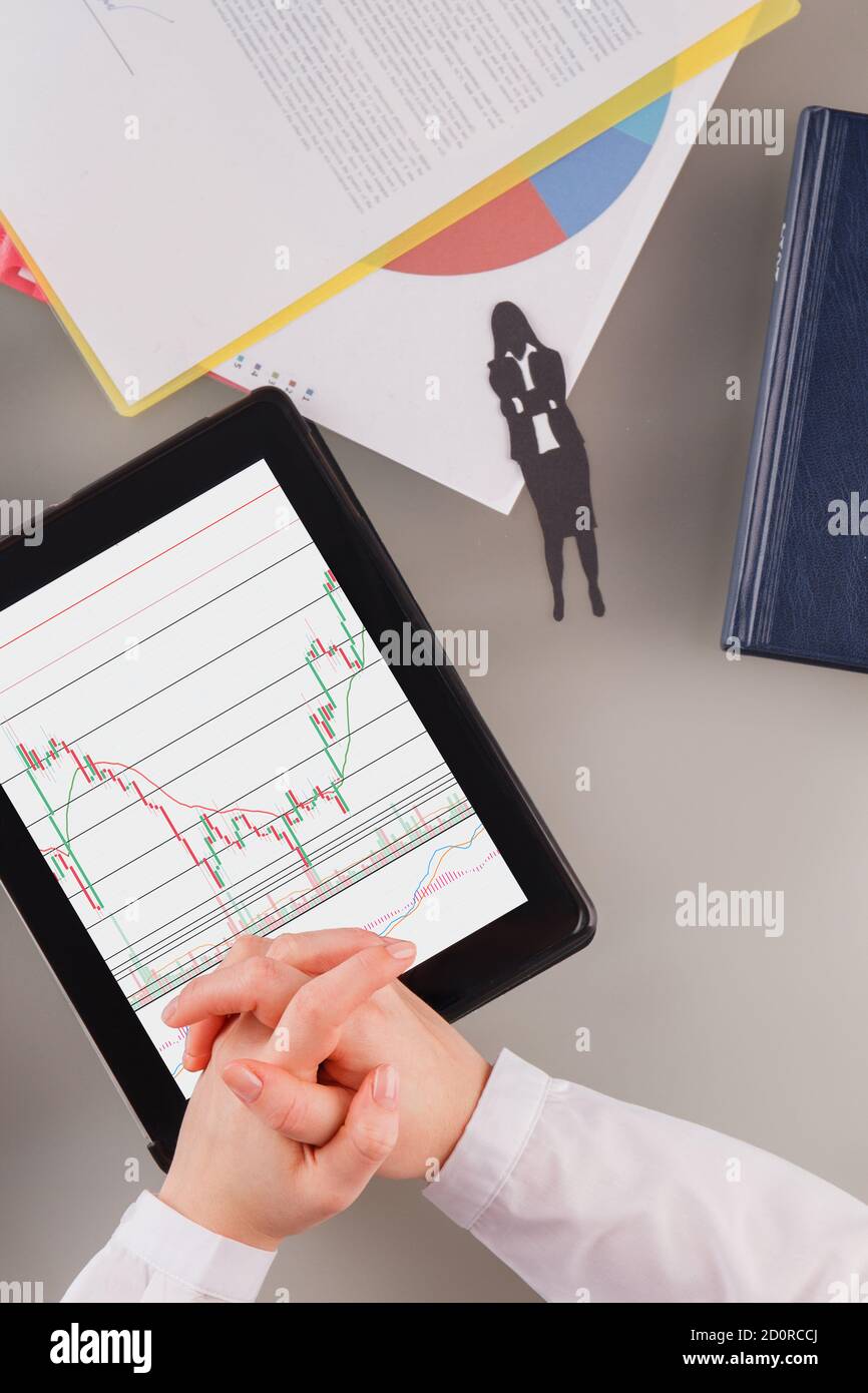 Business woman analyzing sales statistics hi-res stock photography and ...