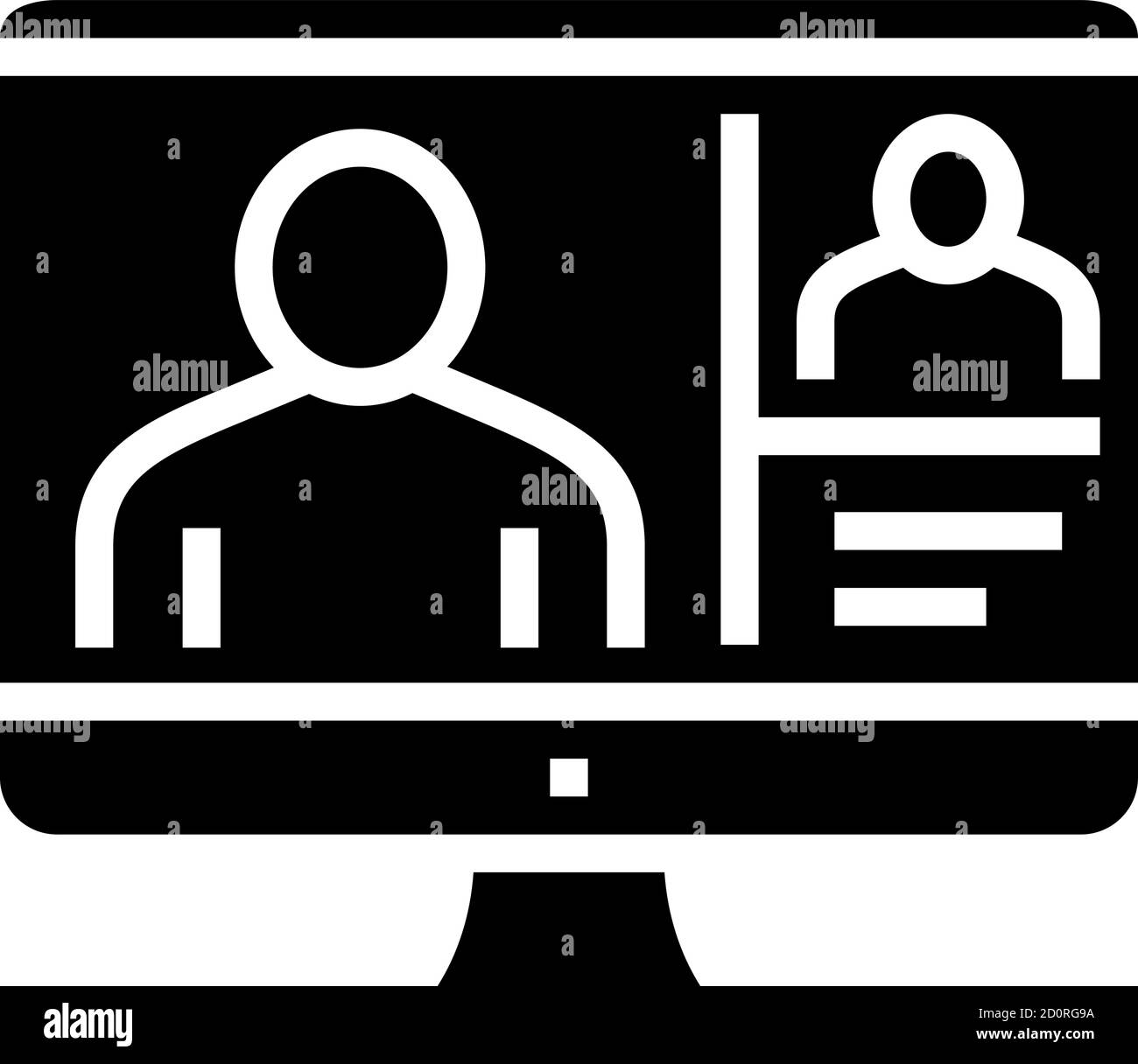 online communication glyph icon vector black illustration Stock Vector ...