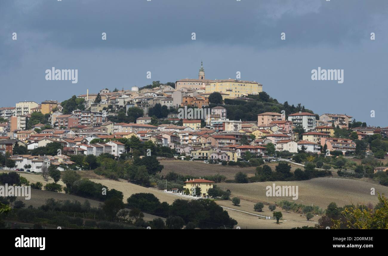 The village of Camerano on Marche in Italy Stock Photo