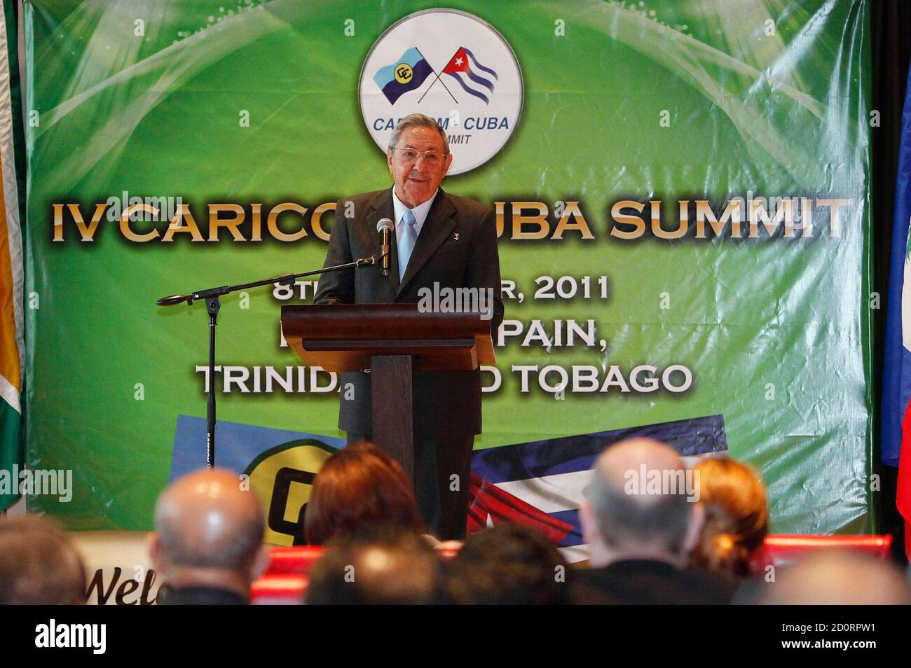 Cuba's President Raul Castro speaks during the opening ceremony of the