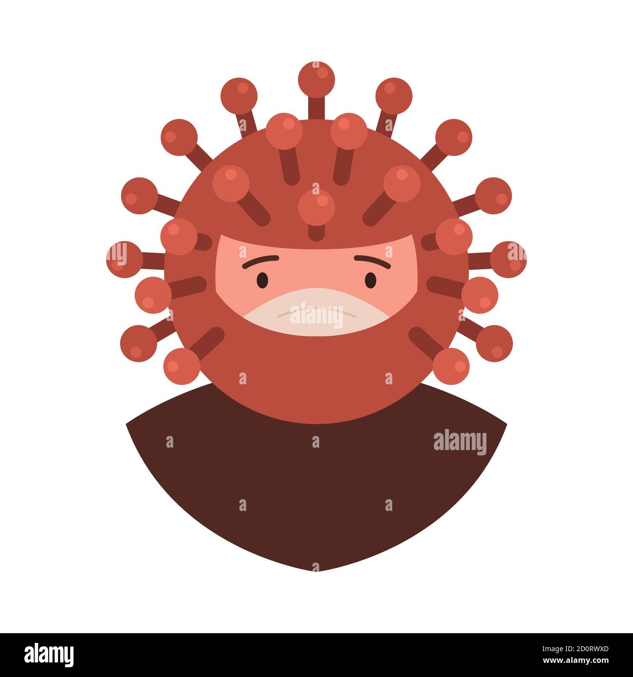 Masked coronavirus man. MERS-Cov is a Middle East respiratory syndrome ...