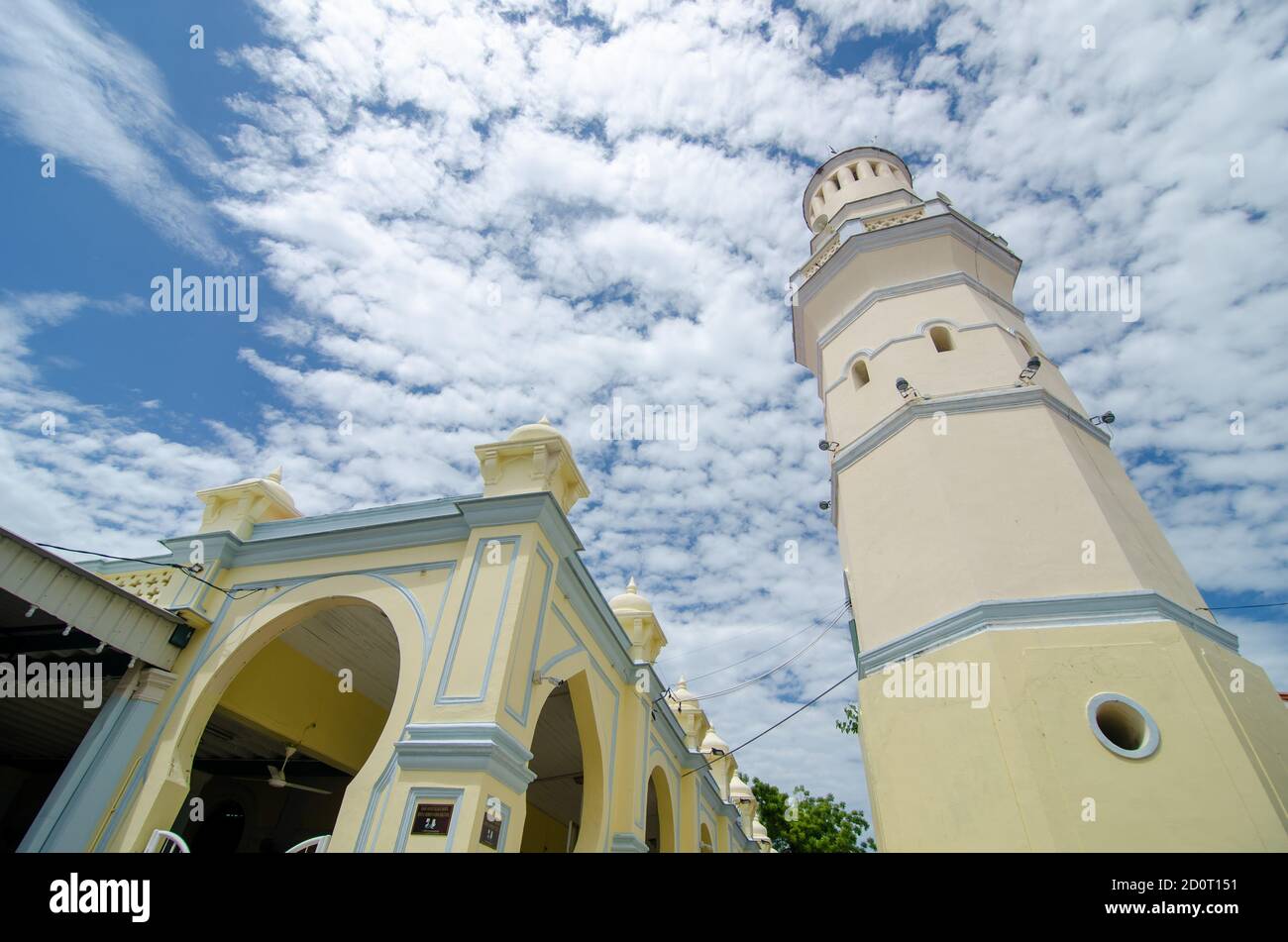 Georgetown, Penang/Malaysia - Feb 14 2020: Beautiful Malay Mosque in Acheh Street, Stock Photo