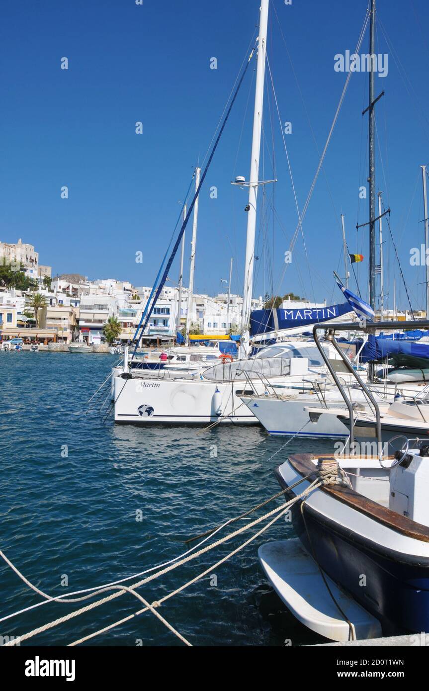 Naxos,Greece a Greek Cyclades Island Stock Photo