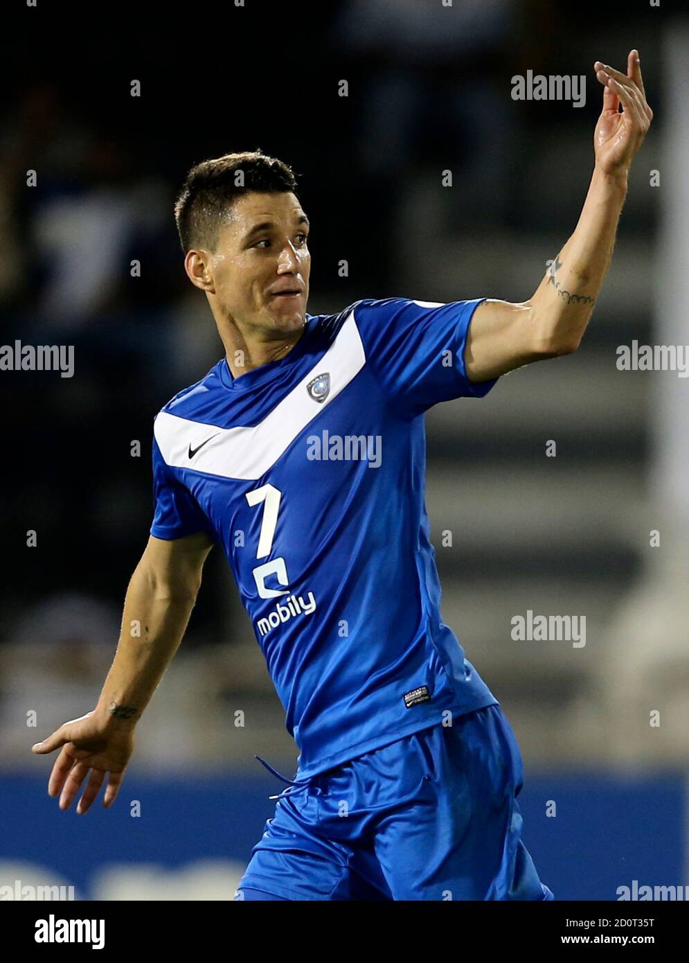 Saudi Arabia S Al Hilal Player Thiago Neves Celebrate After Scoring A Goal Against Qatar S Alsadd During Their Afc Championship League Soccer Match In Doha March 19 2014 Reuters Fadi Al Assaad Qatar Tags Sport