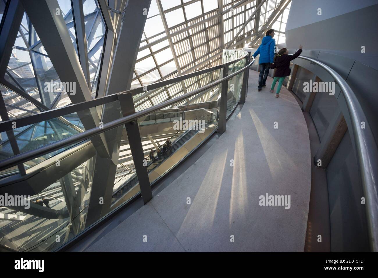 An Interior View Of The Confluences Musee Which Is Located On The Southern Tip Of The Peninsula Where The Rhone And Saone Rivers Join In Lyon December 23 14 The Museum Which