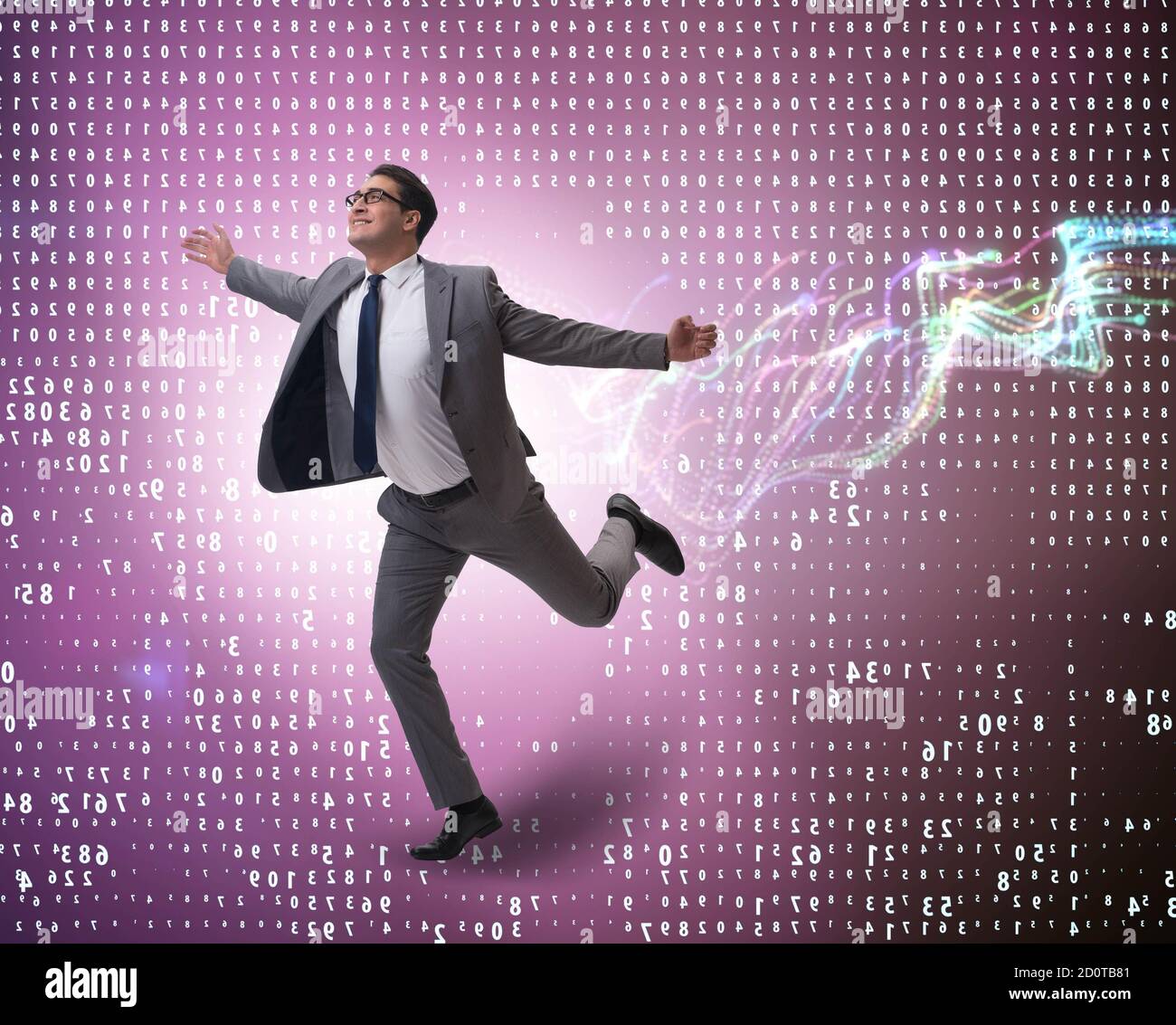 Big data digital code running hi-res stock photography and images - Alamy
