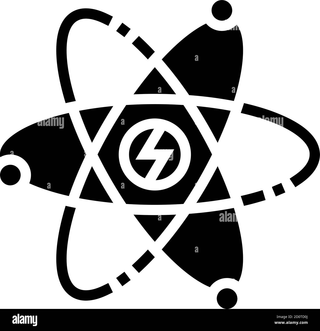 atom nuclear energy glyph icon vector illustration Stock Vector Image ...