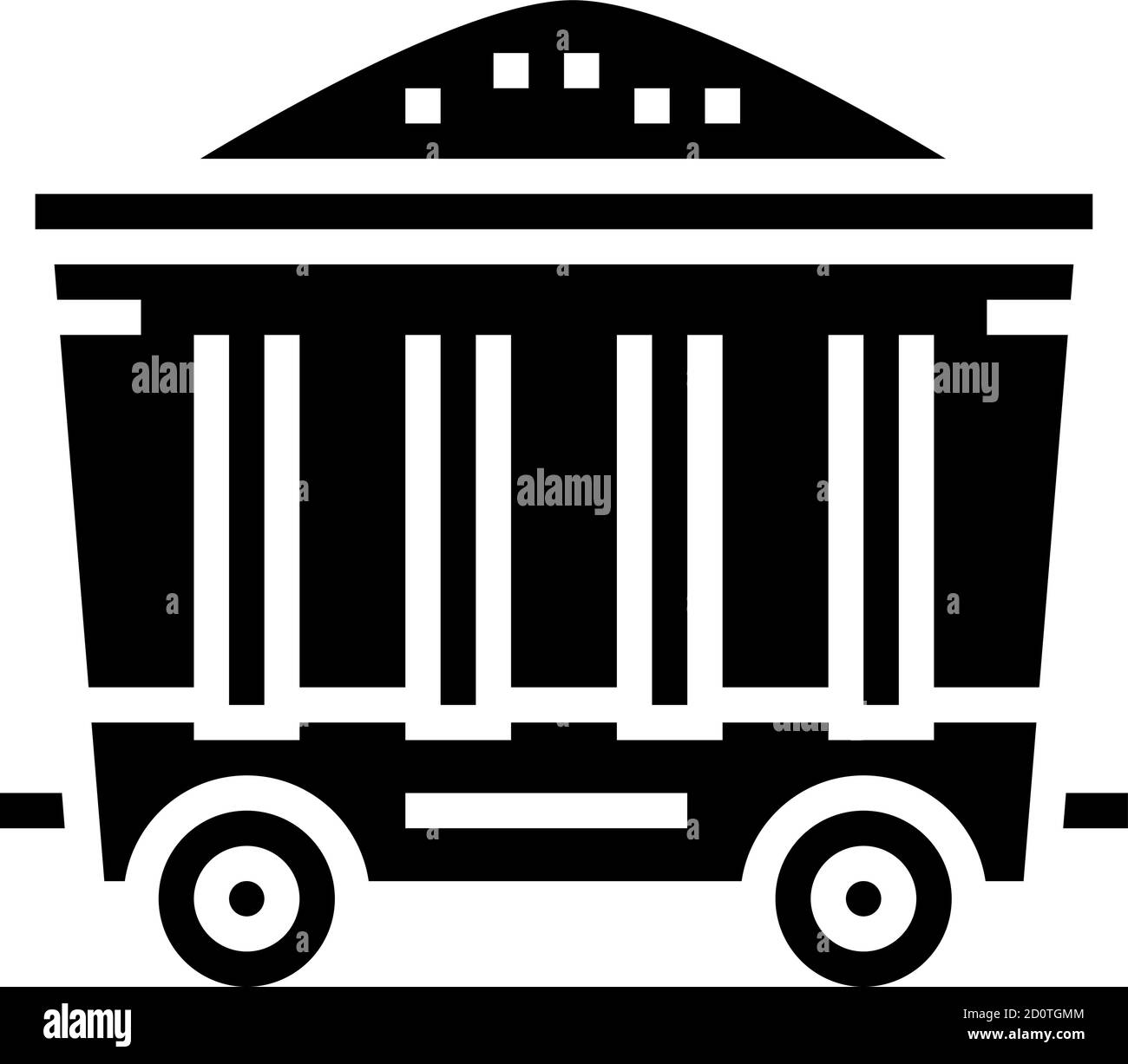 coal wagon glyph icon vector black illustration Stock Vector Image ...