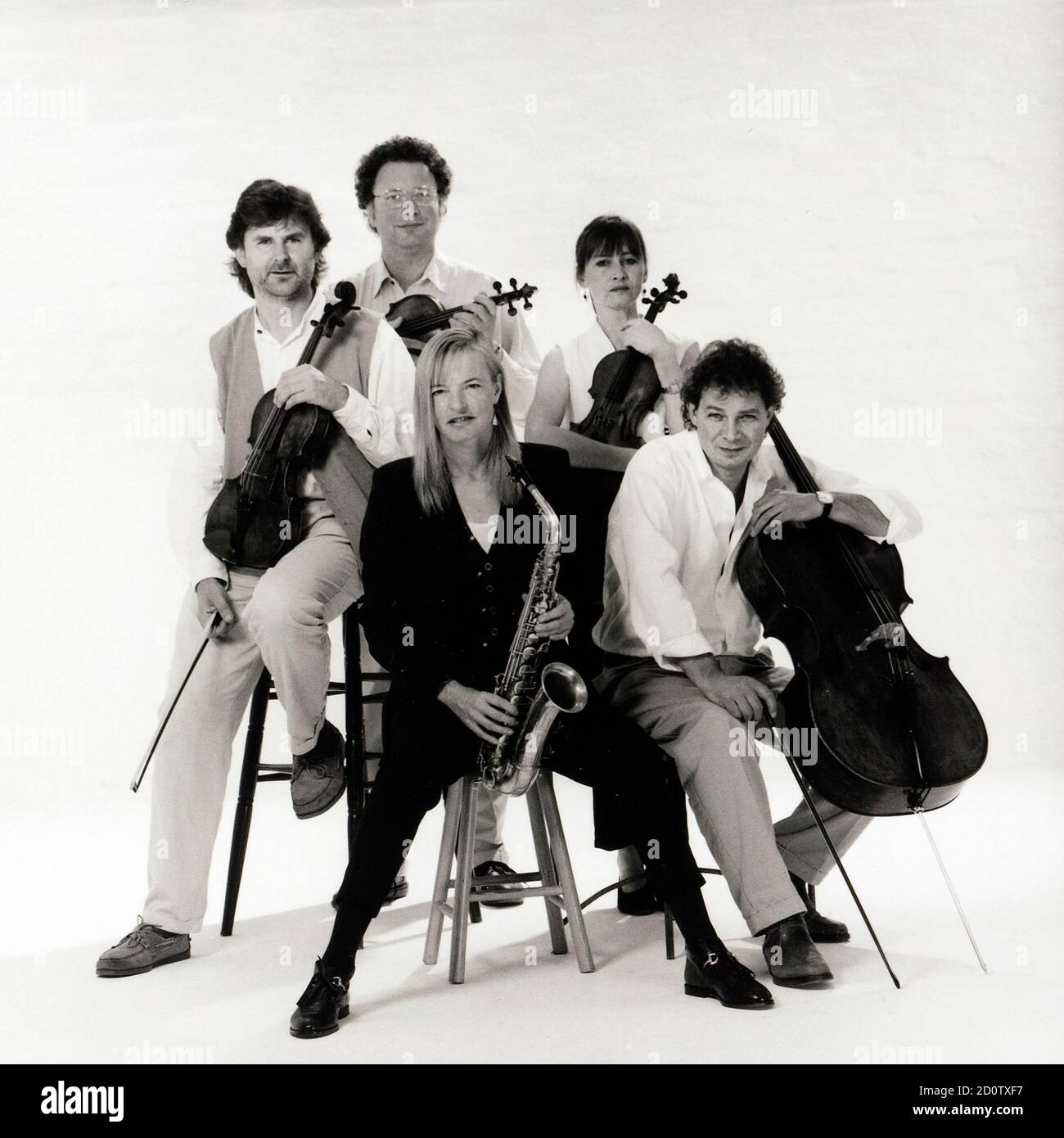 Barbara Thompson with the Medici String Quartet 1995 Stock Photo - Alamy