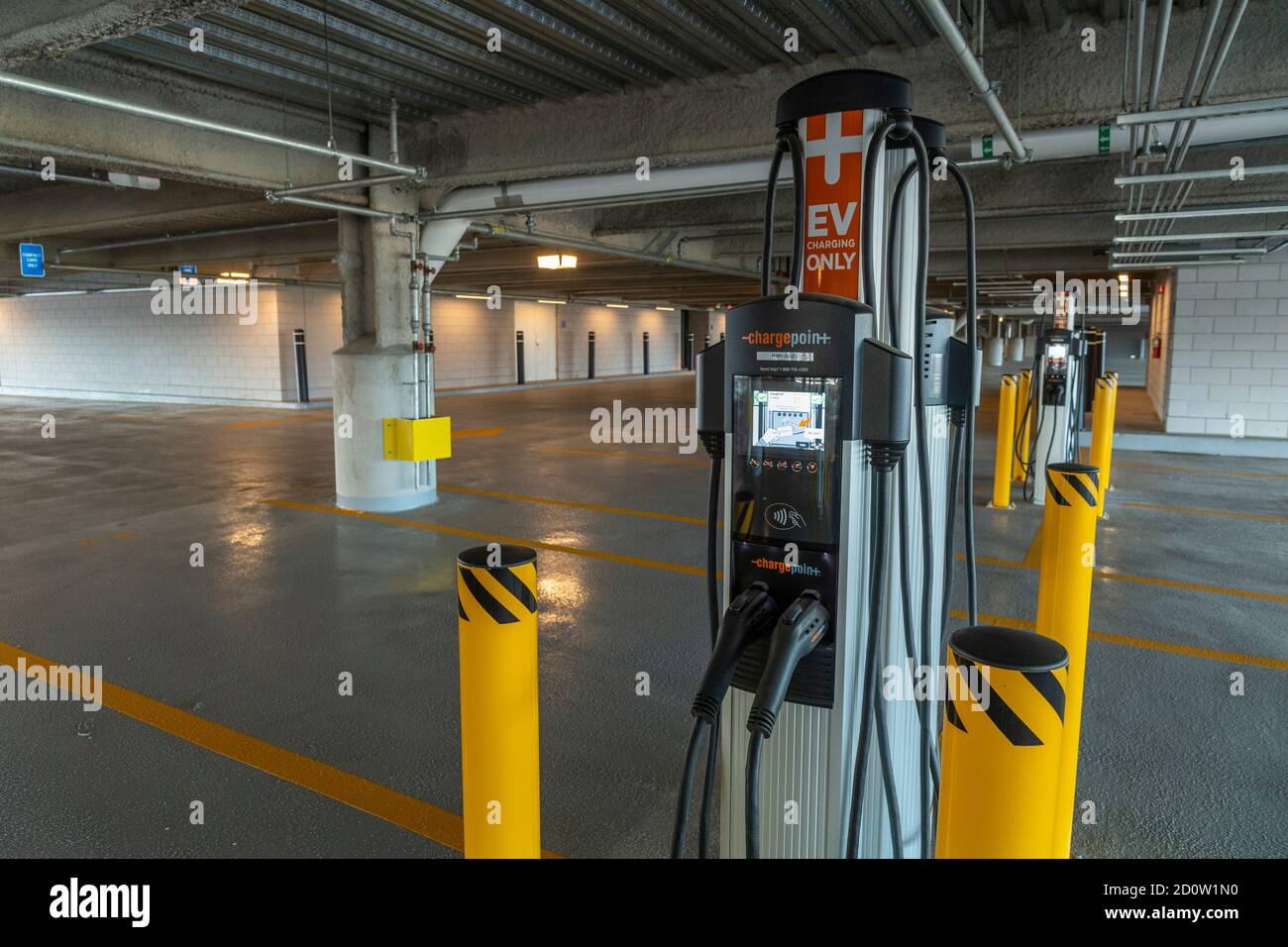 Public charging station for electric cars and vehicles, Boston USA