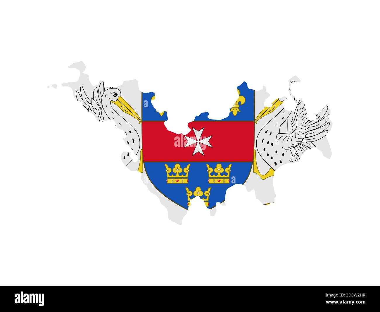 Flag in form form of the geographical country, Saint Barthélemy, Latin ...