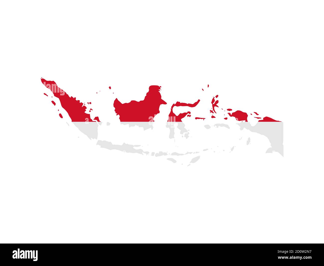 Flag in form form of the geographical country, Indonesia, South-eastern ...