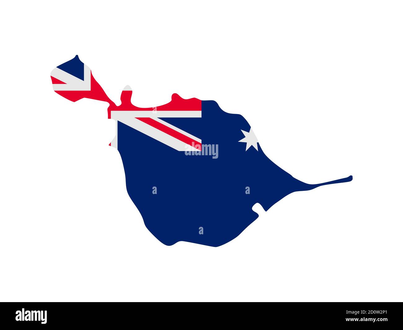Flag in form form of the geographical country, Heard Island and McDonald Islands, Australia and New Zealand, Oceania, Antarctica Stock Photo