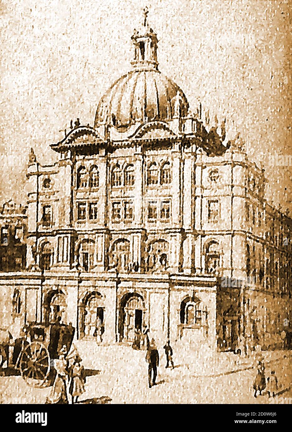 CAMDEN PALACE THEATRE, CAMDEN HIGH STREET, LONDON, ENGLAND -  An old image of the building shortly after opening. It had been  formally opened by the actress Ellen Terry on Boxing Day 1900    as the Royal Camden Theatre to show a wide range of productions ranging from Shakespeare to opera, musical comedy and pantomime. It later became a bbc recording studio,a cinema , a musical theatre and a night club. A large fire at the building during renovation work occured on the  6th January 2020 when eight fire engines and around 60 firefighters attended to contain the fire in the roof area. Stock Photo