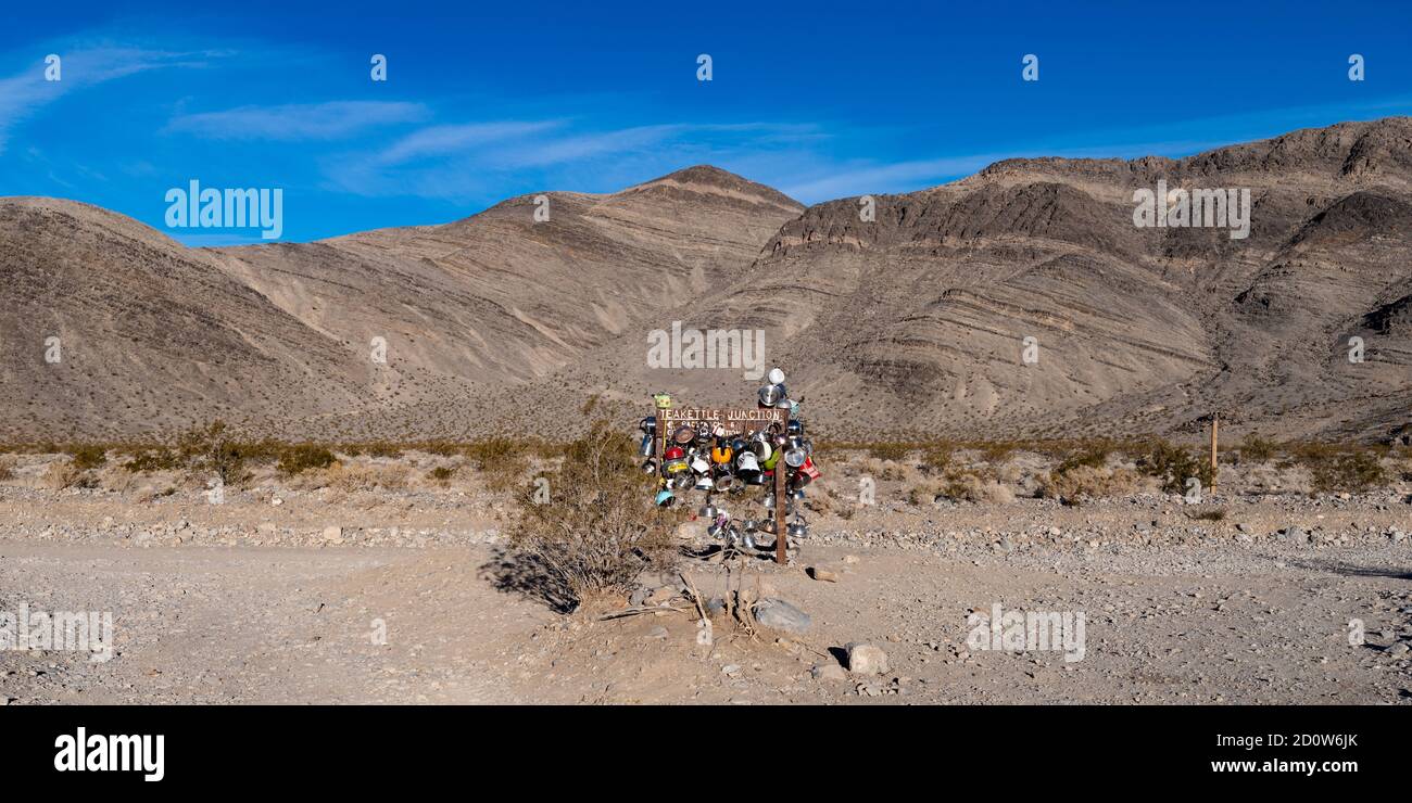 Teakettle junction in Death Valley, California, USA Stock Photo Alamy