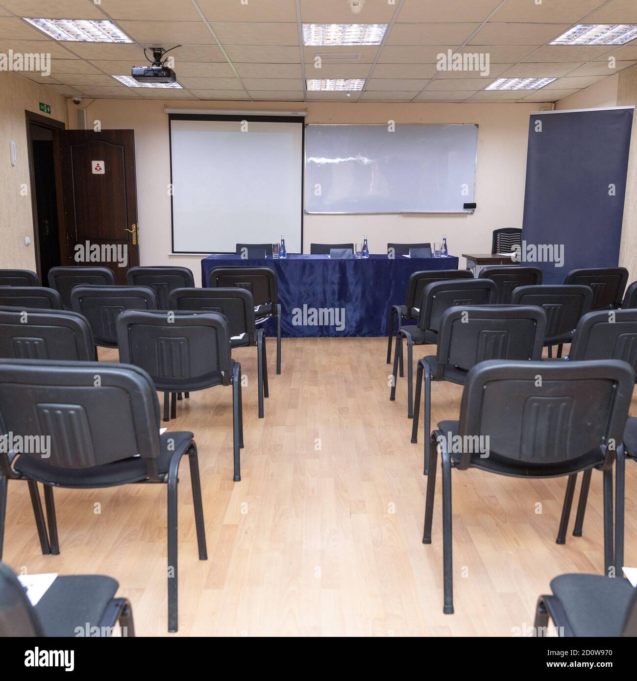 Small Event Hall With Chairs Wide View Stock Photo Alamy