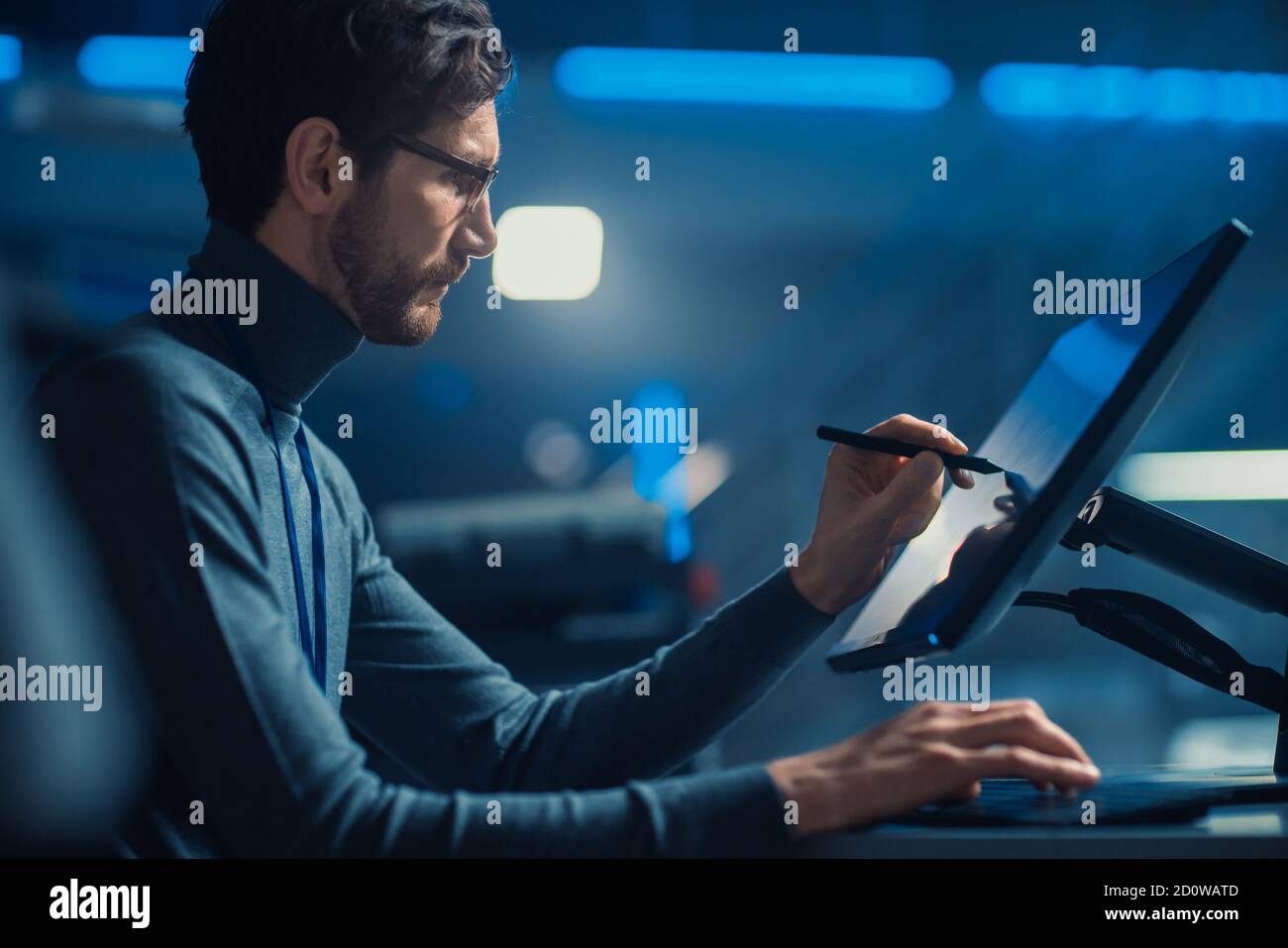 Professional Automotive Graphic Designer is Working on Concept Car