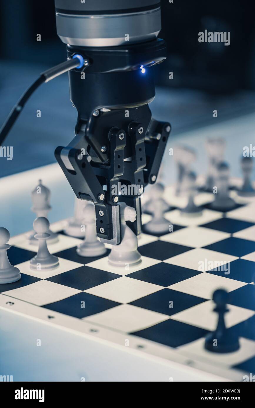 7Bot Desktop Robot Arm playing chess with human 