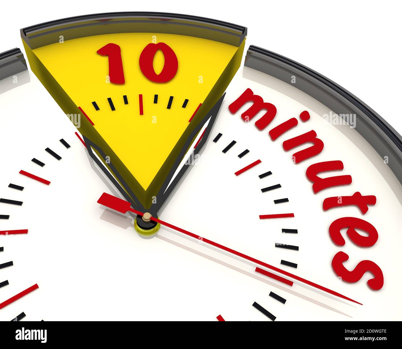 Ten Minutes On The Clock The Time Interval Of Ten Minutes On The Analog Clock Isolated 3d Illustration Stock Photo Alamy