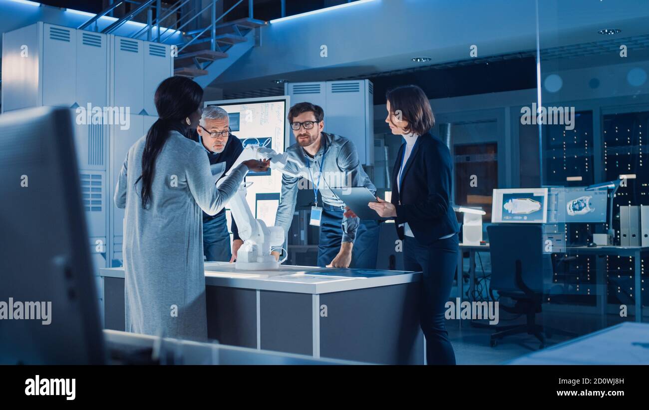 Engineers Meeting in Robotic Research Laboratory: Engineers, Scientists ...