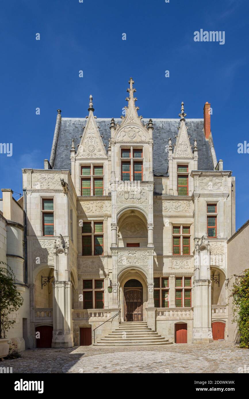 15th century early Renaissance style Hotel Gouin (museum), Rue Commerce, Tours, Indre-et-Loire, France. Stock Photo