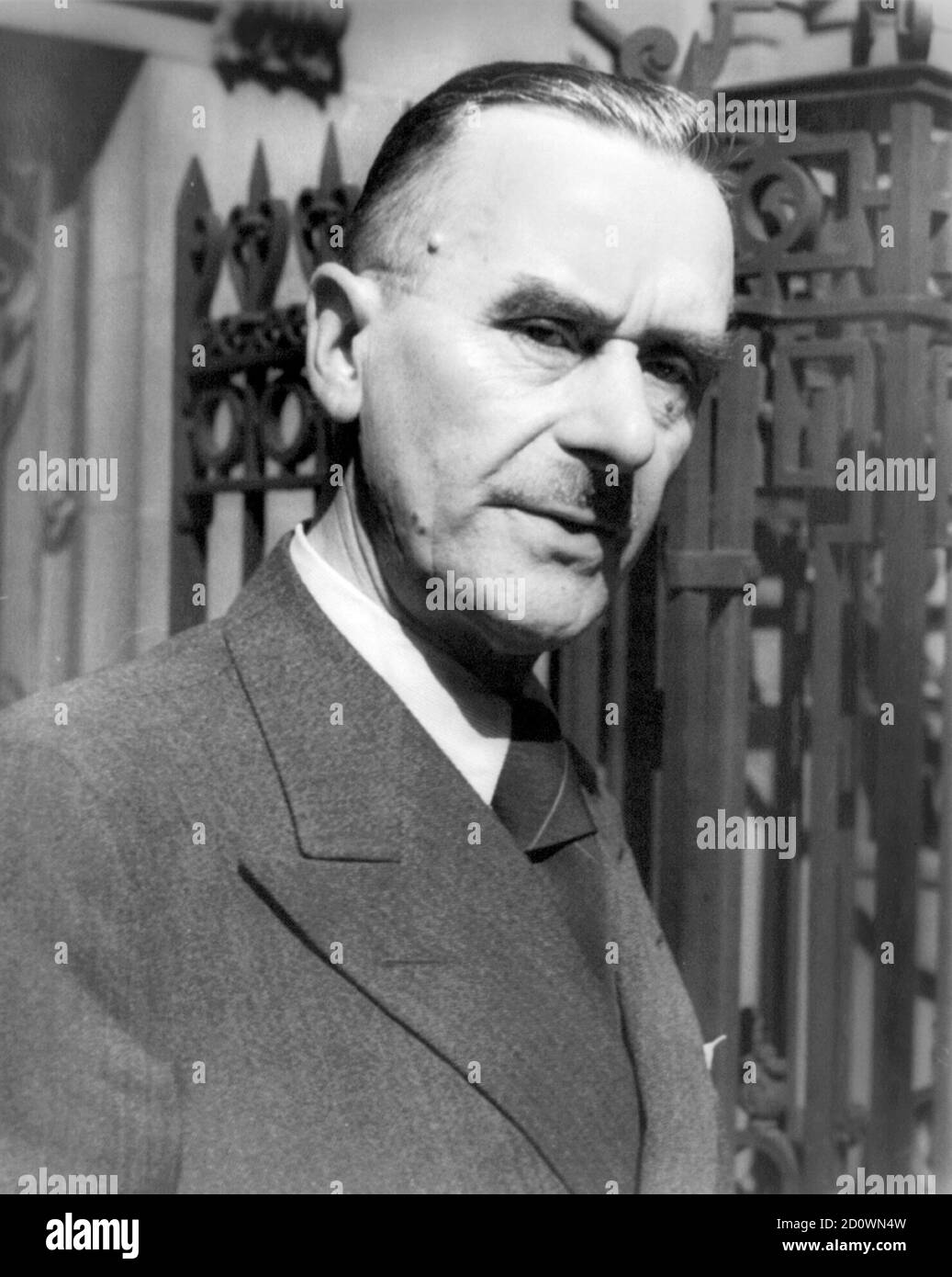 Thomas Mann. Portrait of the German writer, Paul Thomas Mann (1875-1955) by Carl Van Vechten, 1937 Stock Photo