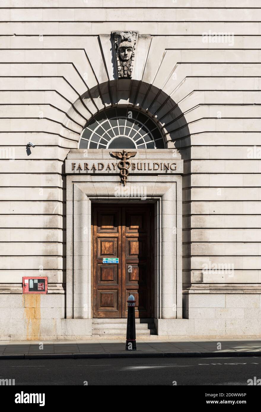 Entrance to the Faraday Building in London, EC4 Stock Photo Alamy