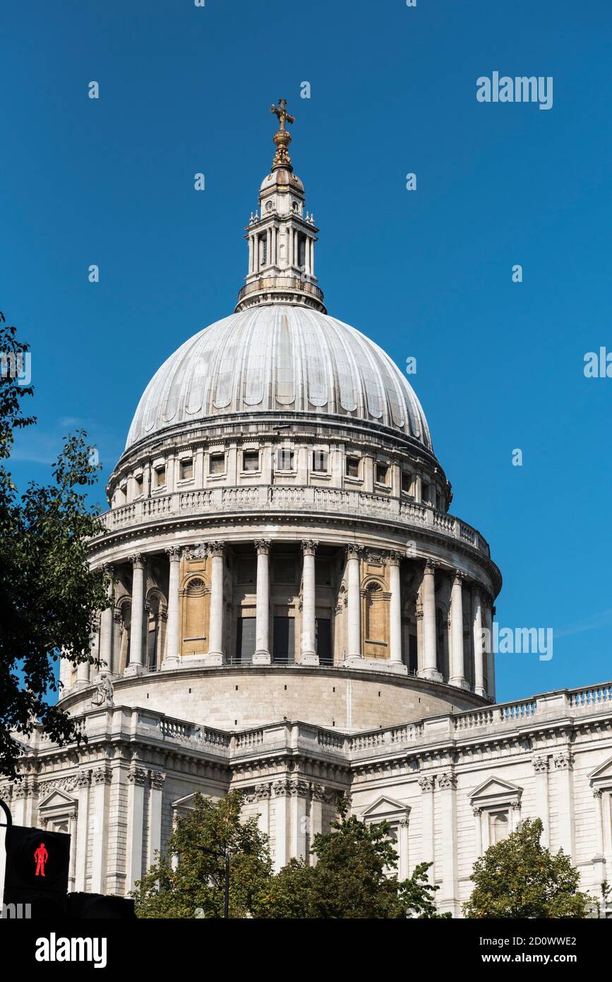 Dome of Saint Paul's Cathedral, London, EC4 Stock Photo