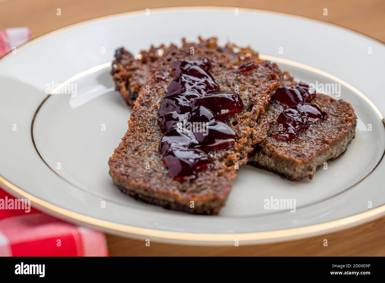 Scrapple with Jelly , Fallston, MD Stock Photo
